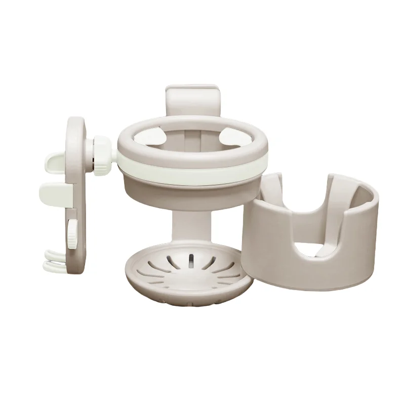 Baby Stroller 360 Degree Rotation 3 In 1 Cup Holder With Phone Holder ABS Material Suitable For Bicycles Motorcycles Wheelchairs