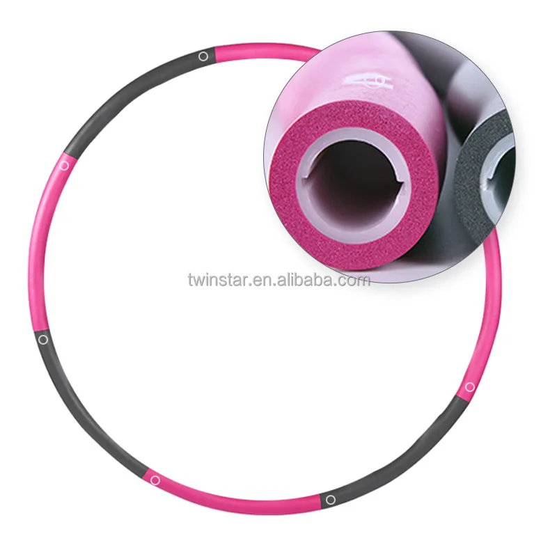 8 Section Smooth Surface Custom Logo Hoola Ring Weighted Hoola Hoop for Exercise