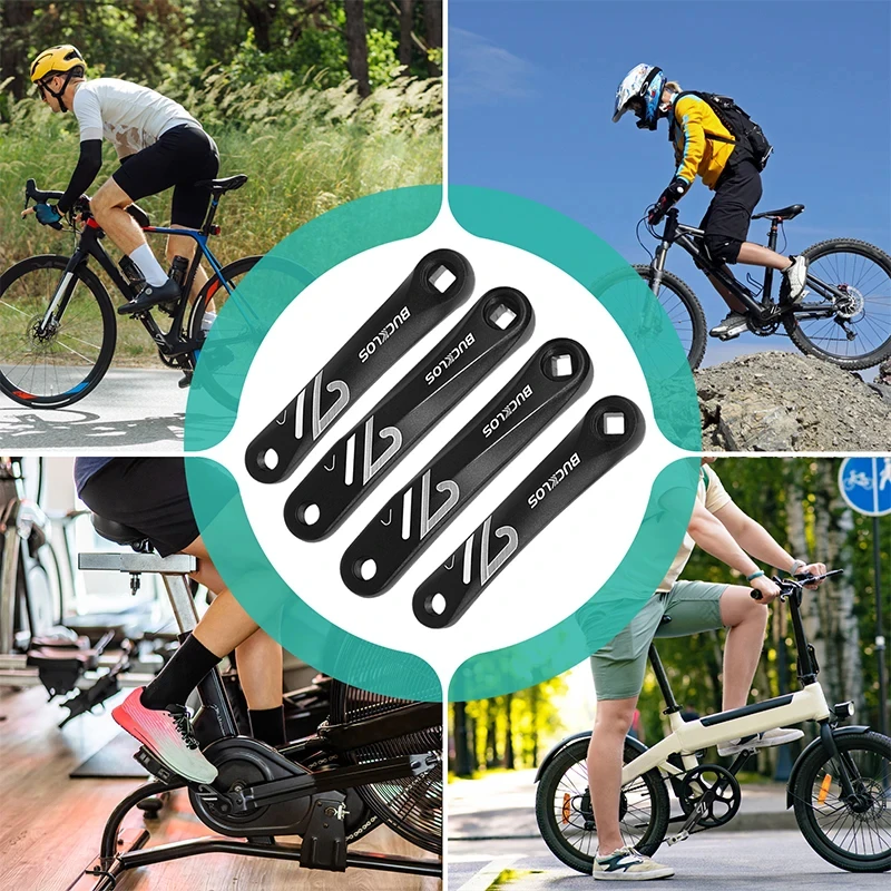 OEM/ODM BUCKLOS Square Hole Bicycle Crank Arms 152/170/175mm Cranksets Diamond Spline MTB Crank E-bike Mountain Bike Crank Arm