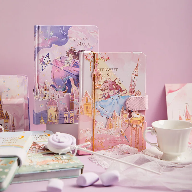 Creative cartoon color inner page magnetic buckle notebook diary notebooks