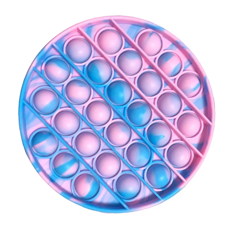 New Silicone Push Pop Bubble Fidget Sensory Toy Anxiety Relief Stress Reliever Autism Toy Fun Fidget Toys For Kids Adults