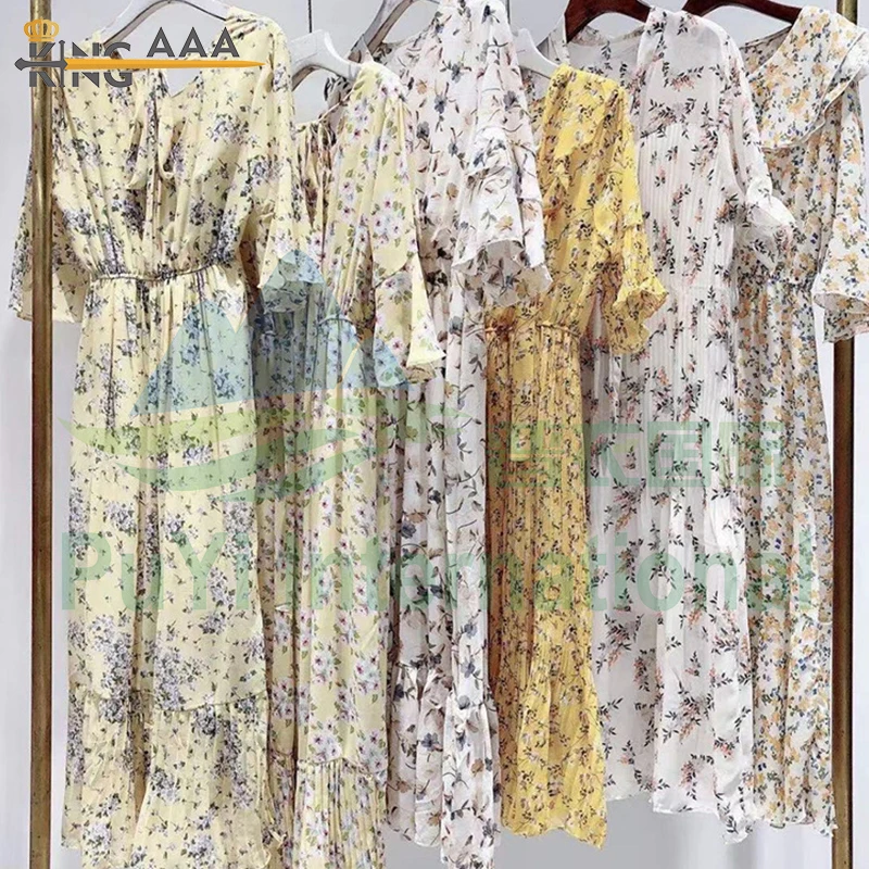 Pakaian Wholesale wanita abaya Used Clothes Bulk Used Ladies Silk Dress Women