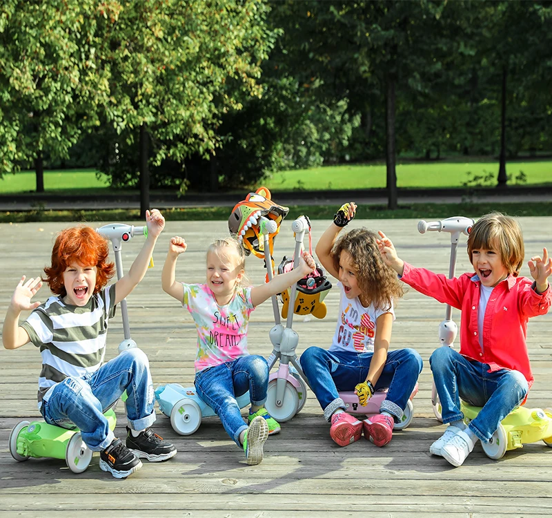 New ride on design good price OEM  trendy 3 three wheels electric kids scooter