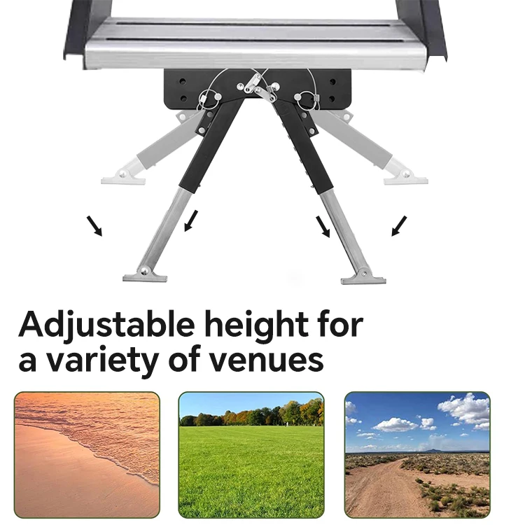 HOMFUL RV Steps RV Accessories Height Adjustable RV Step Stabilizer Kit for Travel Trailers and Motorhomes