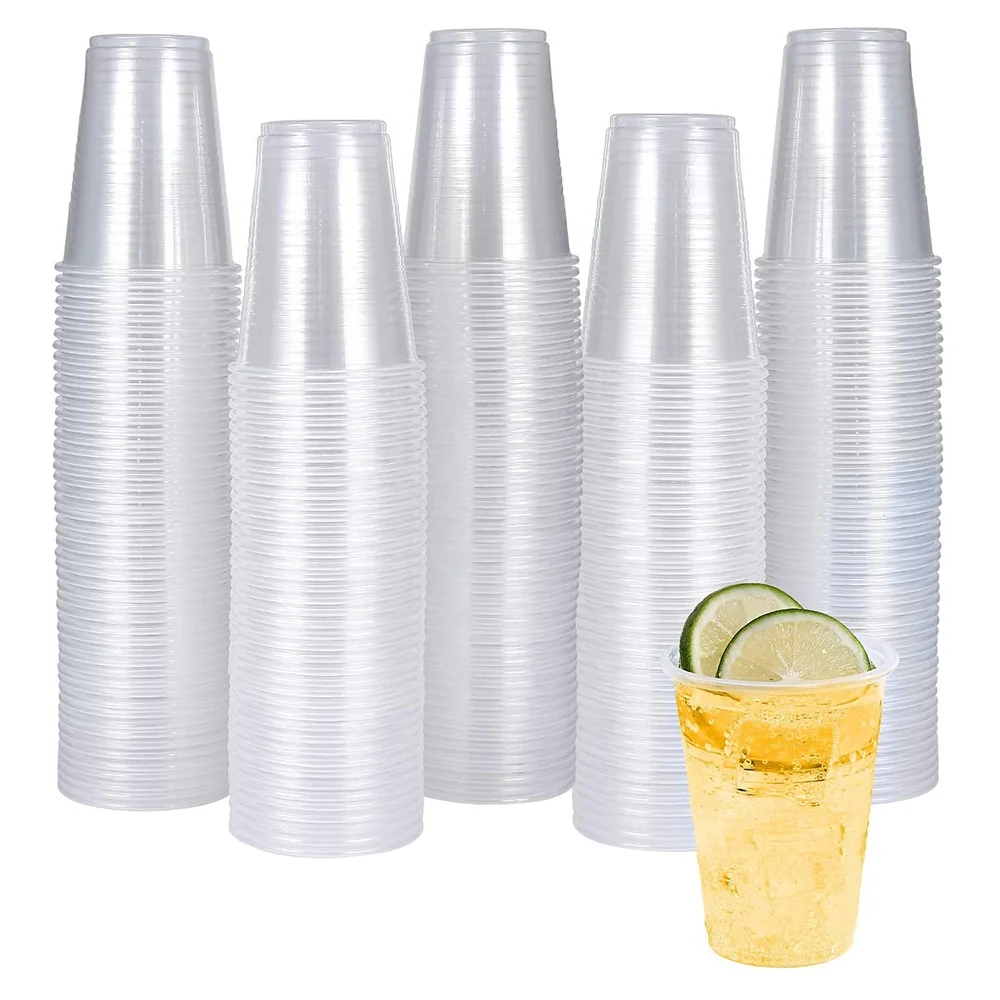 Amazon Hot Sell 9oz Transparent Disposable PP Plastic Party Cups for Cold Drinking Tasting