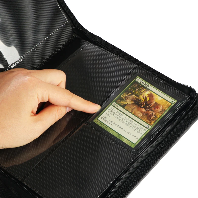 HENWEI Custom PU Leather 4 Pocket Card Binder Protection Album For Standard Cards MTG Yugioh Game