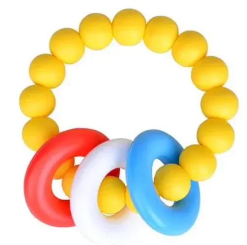 Hot Sale Silicone Teether Customized Bpa Free Food Grade Silicone Teether Ring Baby Gift Silicone Baby Teether