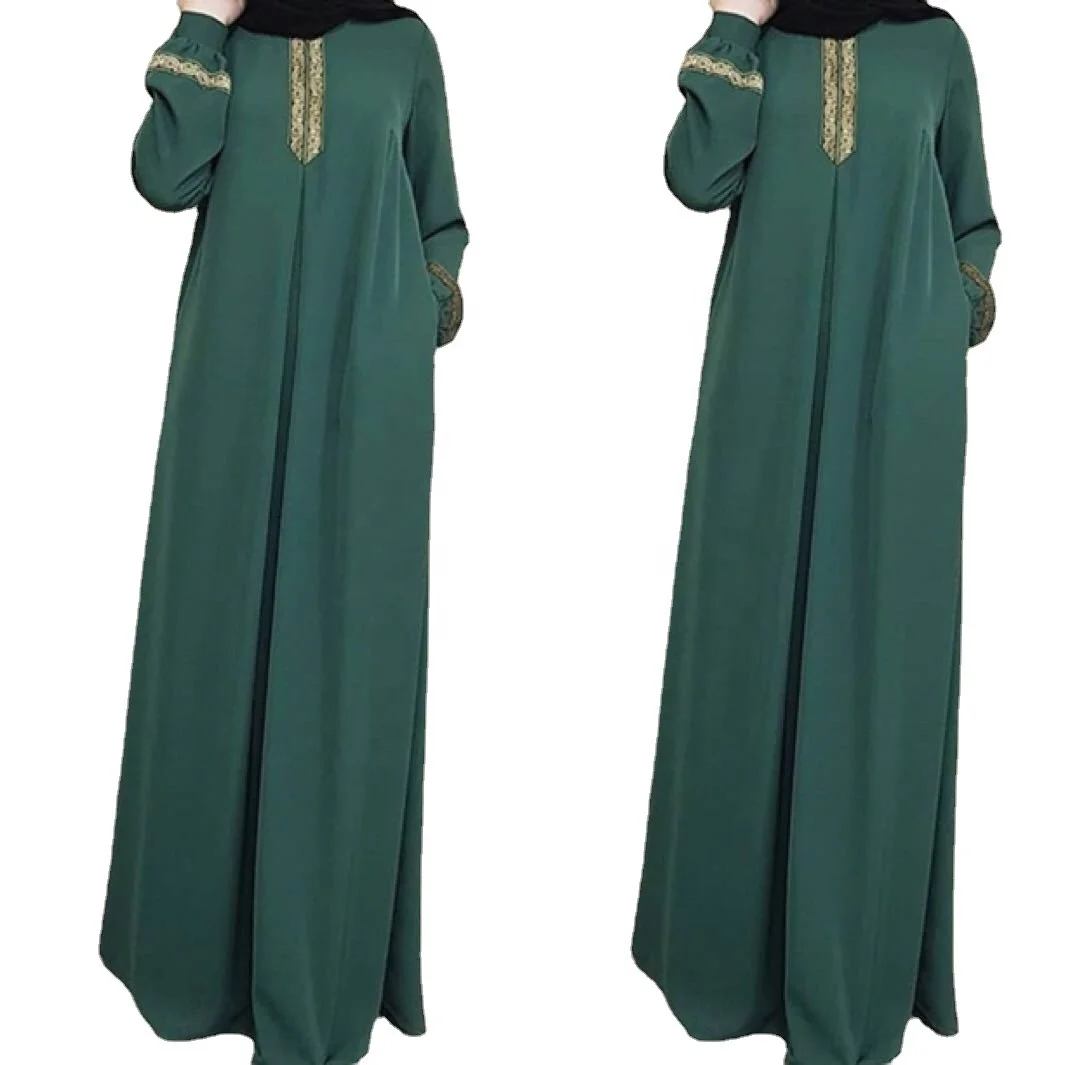 High Quality Indonesia Ethnic Clothing New Abaya Jilbab Dubai Prayer Buibui Baju Kebaya Women Muslim Islamic Clothing with Scarf