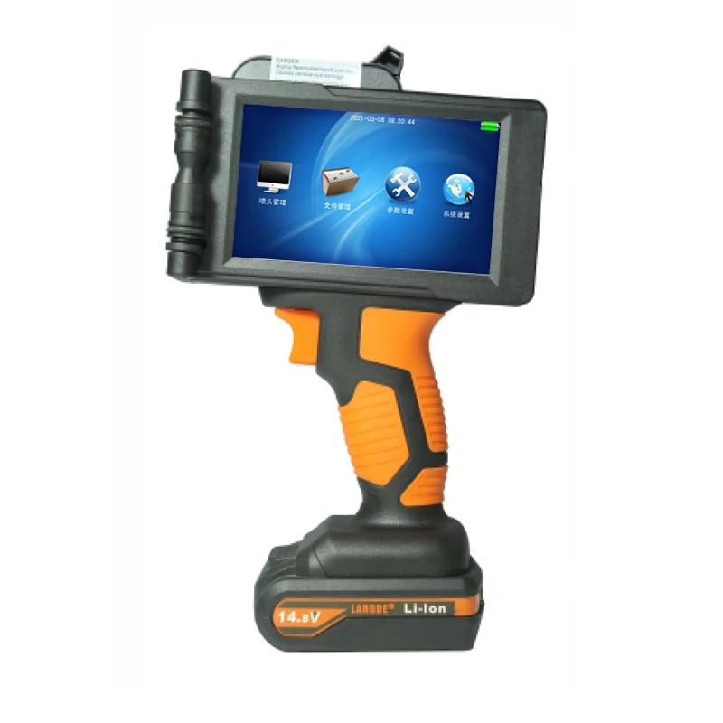 25.4mm handheld inkjet printer with 600dpi resolution for food packaging bag paper box encoder, expiry printer