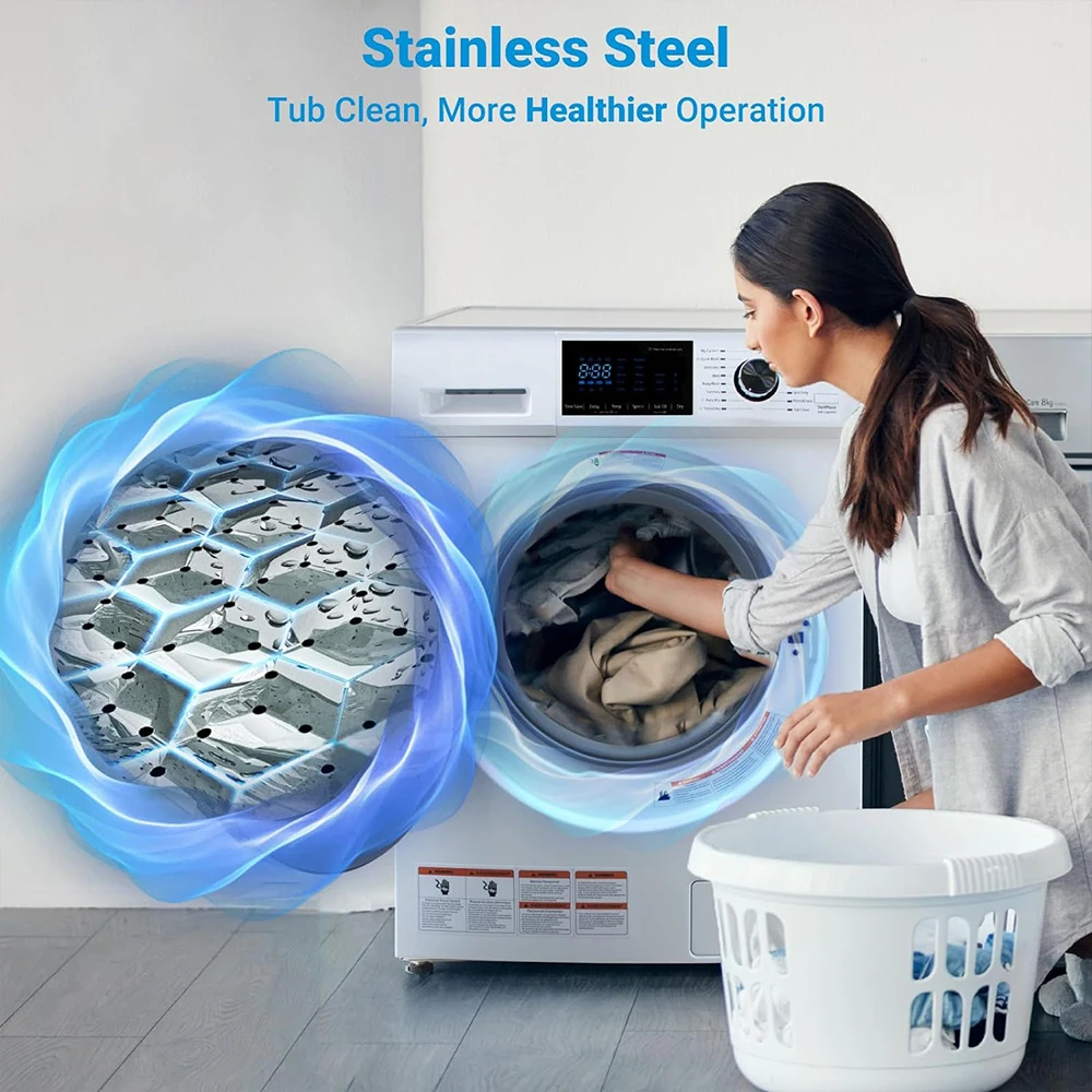 Professional Wholesale 2.7cuft Washer Dryer Combo Industrial Household Automatic Laundry Smart Washing Machines Prices for Home