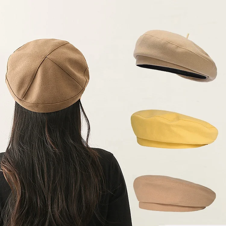 ladies high quality custom 2023 fashion valentine female cotton beret and hats caps for women unisex