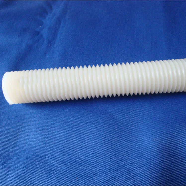 Double end black nylon full thread rod,nylon round rod threaded