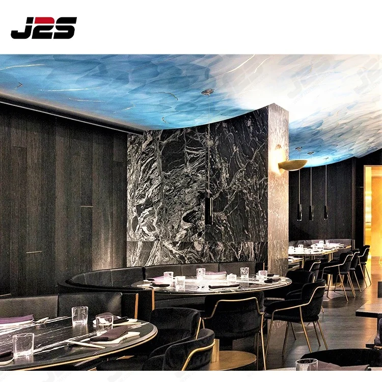 Custom American Panama brushed plated Stainless steel pizza restaurant sofa table and chair furniture for bar cafe