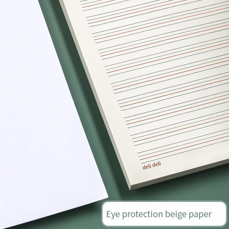 Deli 3433-8 English Letter Paper Composition Paper 16k Four-line Grid for Students High Quality