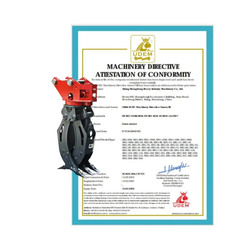 Promotion!!  Professional China Supplier Wheeled Excavator 360 Rotatory Hydraulic Rotating Grapple for Sale