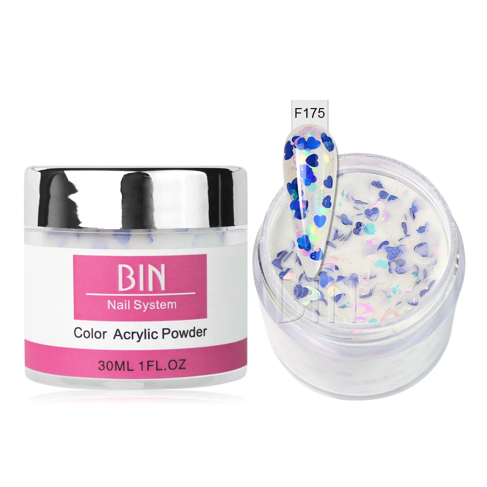 BIN glitter shinning effect private label acrylic powder set for nail