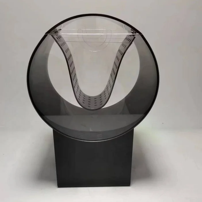 Round Black Plastic Drink Dispenser with Spigot Convenient Tabletop Beverage Dispenser