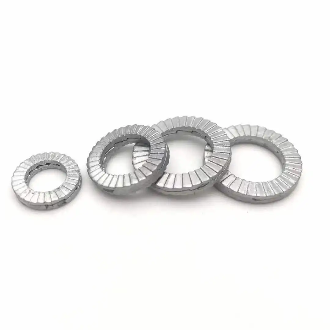 DIN25201 spring steel double lock washer Dacromet Plated Self Locking Wedge Lock Washer