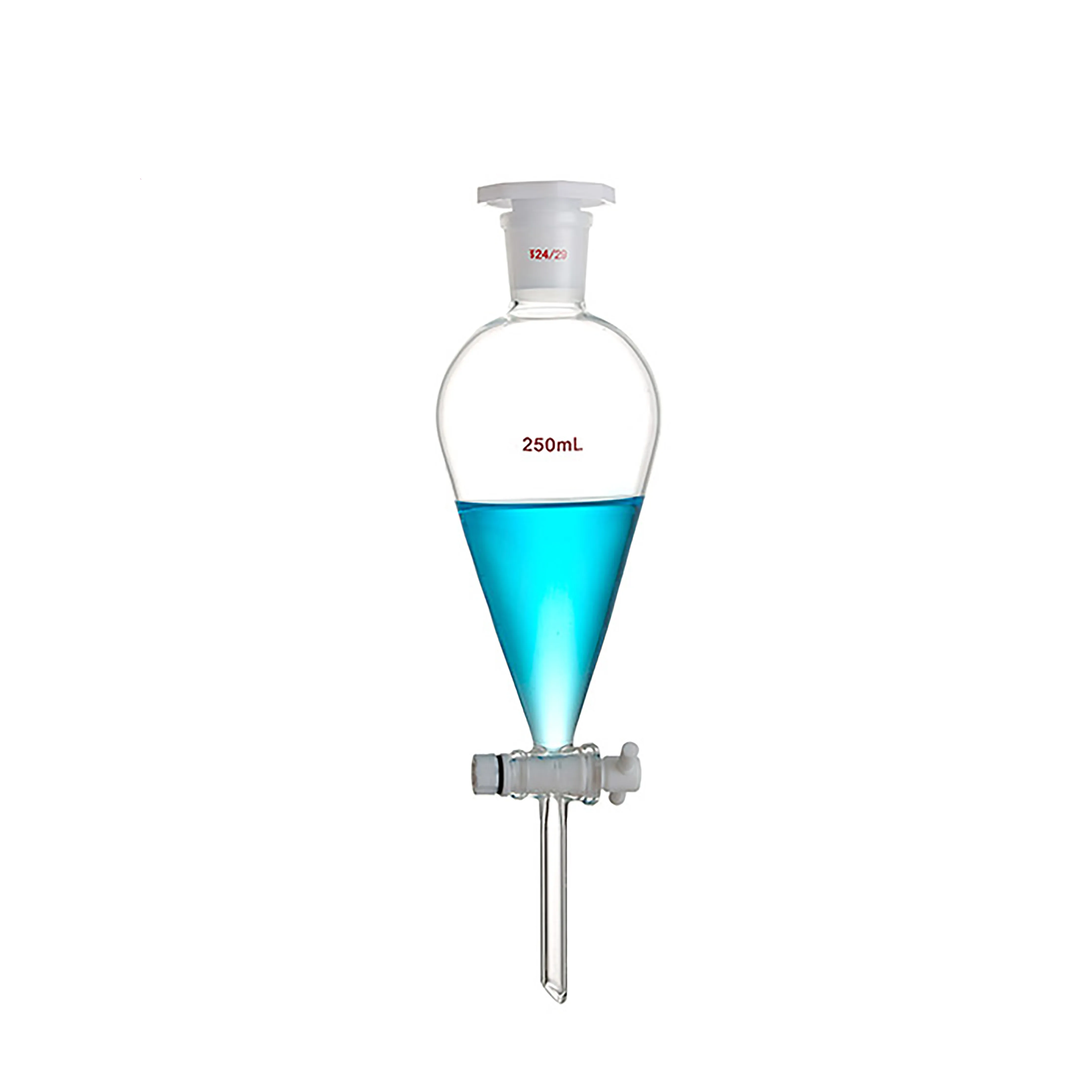 Factory direct sale Pear Shape separating funnel with PTFE stopcock