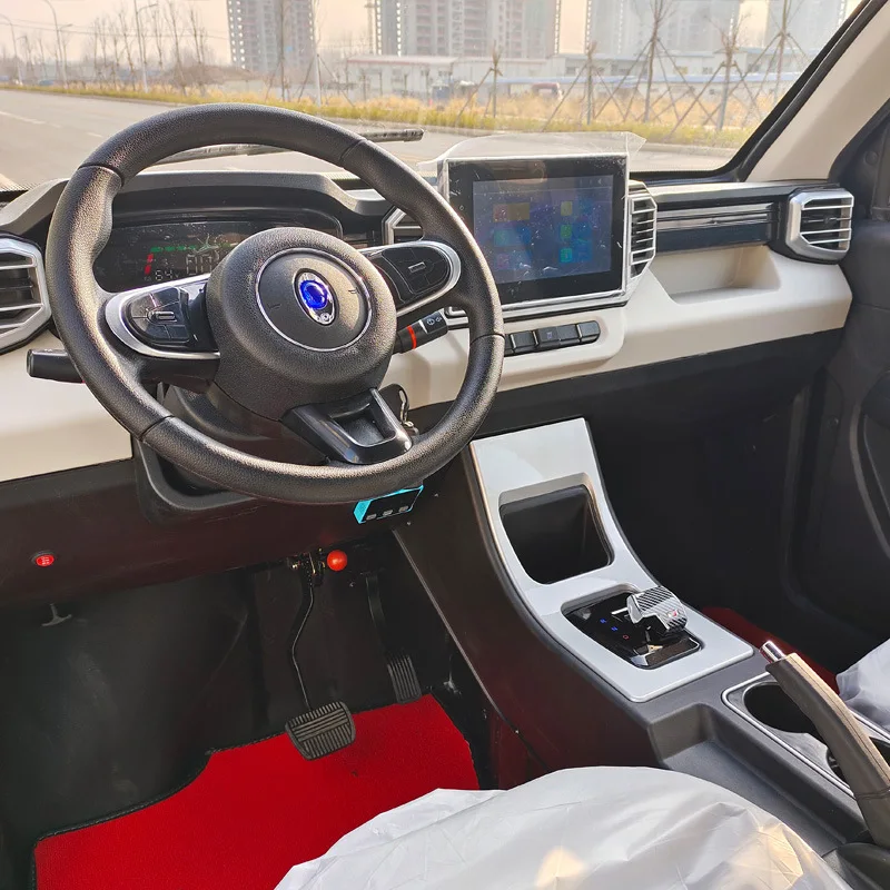 new double row electric mini pickup truck closed cargo box 4x4 mini pickup 4-wheel household ev truck electric car