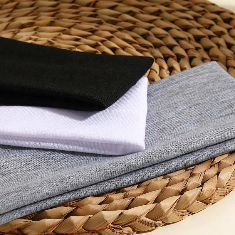 1 set black white gray cotton headband women sports yoga hair band spa sweat absorbing elastic headbands