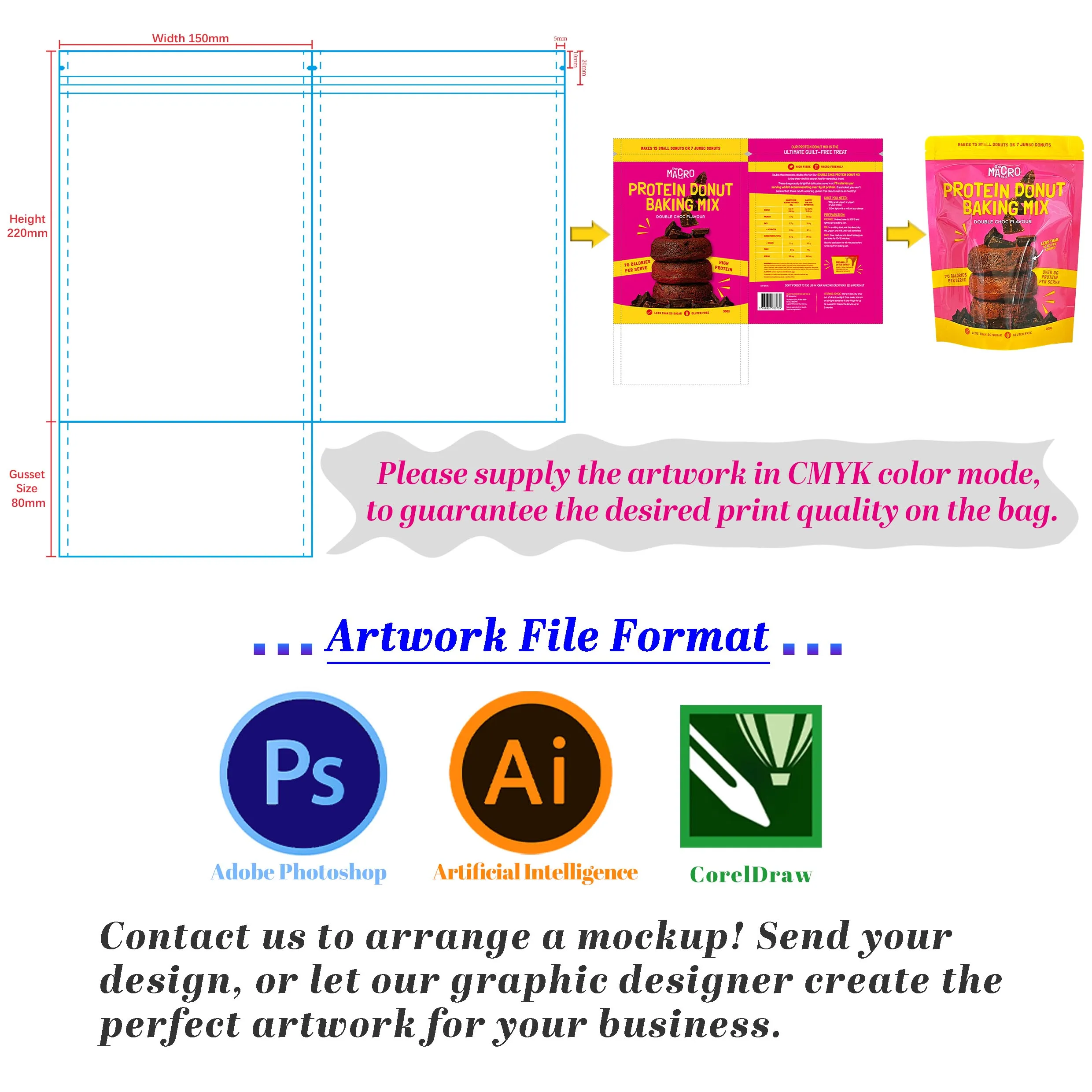Custom Made Printed Resealable Food Plastic Ziplock Candy Bag Sweet Zipper Doypack Stand Up Pouches With Clear/Matte Window