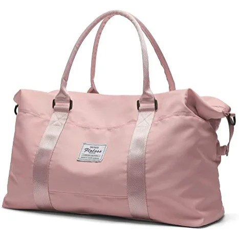 Luggage bag, sports bag, fitness nylon bag Suitable for ladies with wet pocket and wheelbarrow cover