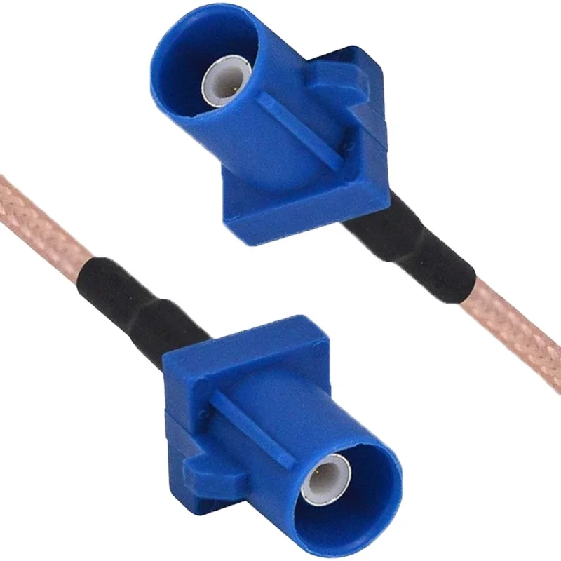 Fakra male to Fakra male to RG178/RG1.37/RG1.13/RG0.81 jumper cable assembly for Car Wireless Signal Cable
