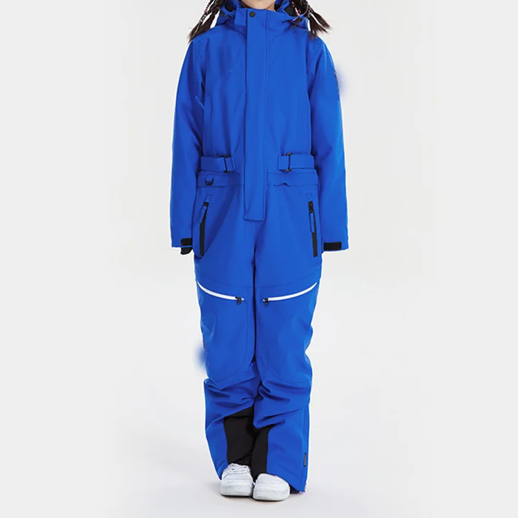 Winter Warm Outdoor Snowboard Jacket One-piece Kid Windproof Snow Jumpsuit Set Ski Suit