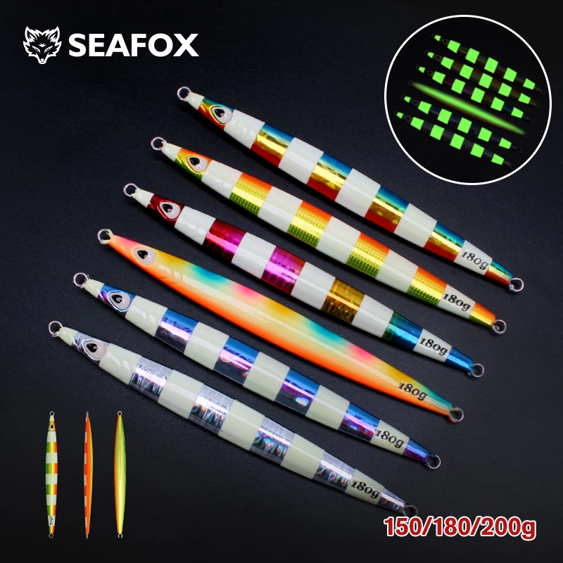 Seafox Oem Custom Epoxy Jigging Bait Trout Bait Perch Sinking Fishing Lure Resin Jig Lure