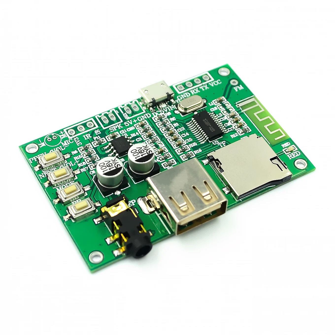 Bt201 Dual Mode 5.0 Lossless Audio Power Amplifier Board Module Tf Card U Disk Ble Spp Serial Port Transparent Trans 1
