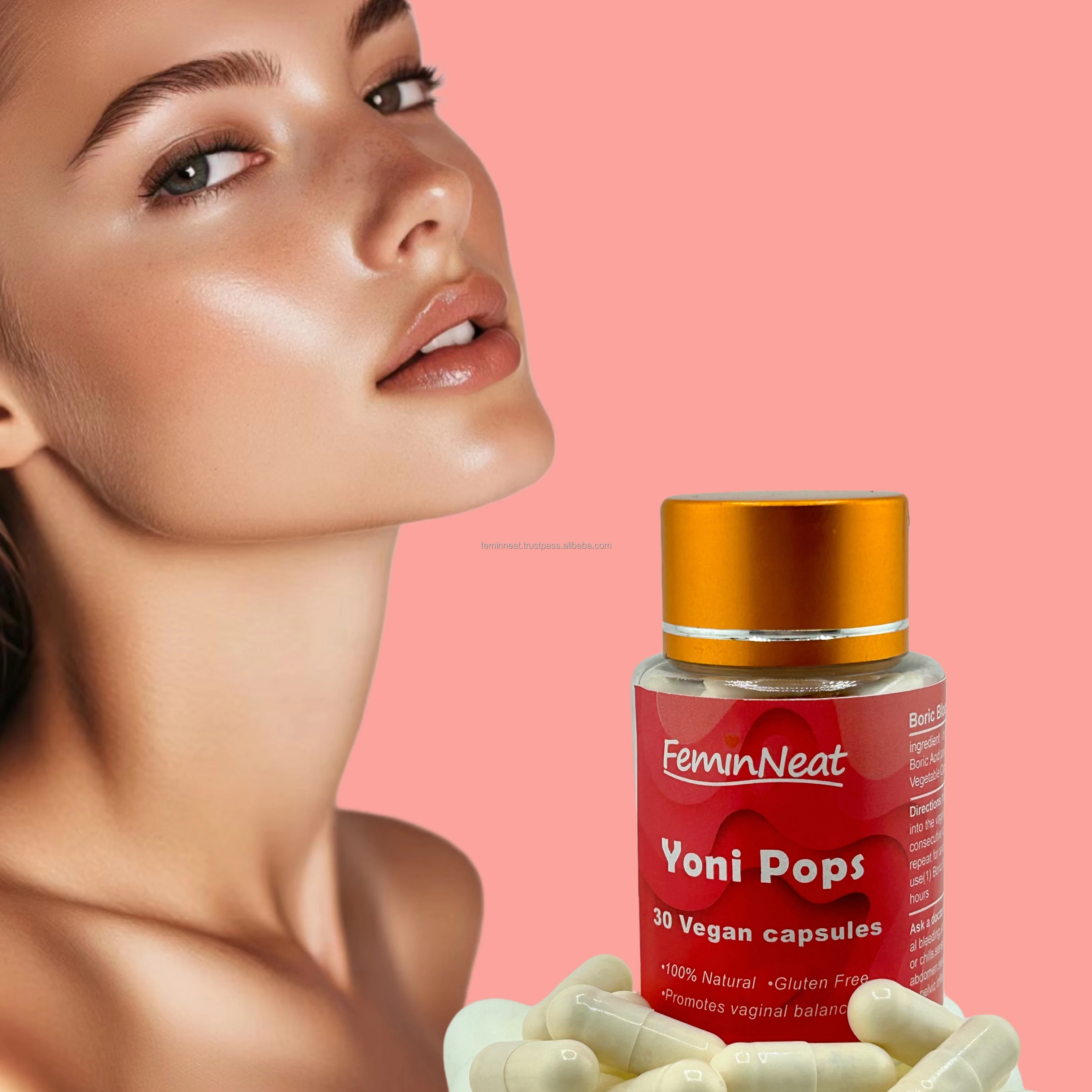 Таблетки Yoni Pop для влажной и скользкой смазки капсулы Gems борная кислота