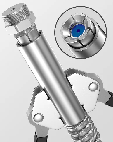 17000 PSI Grease Tool Coupler Double Handle Grease Tool Coupler Heavy Duty Quick Release Grease Gun