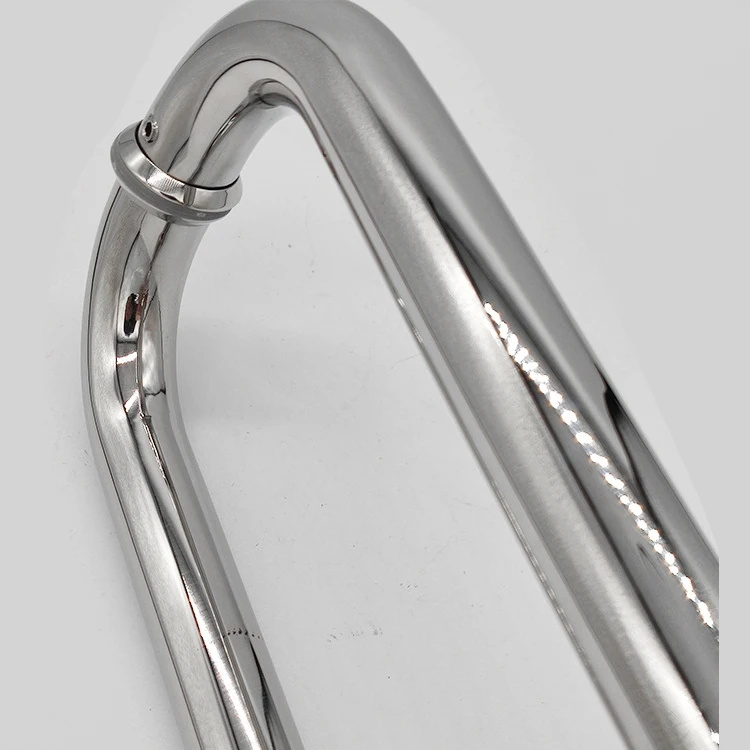 Stainless Steel 201 304 Grade Glass Door Pull CurvedHandle Rose Gold 25mm Diameter 305mm Length to Thailand Cambodia