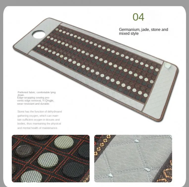 Health Care Electric Pain Relief Vibration Infrared Heating Pads Jade Mat Massage Bed Price Sauna Blanket Massage Mattress