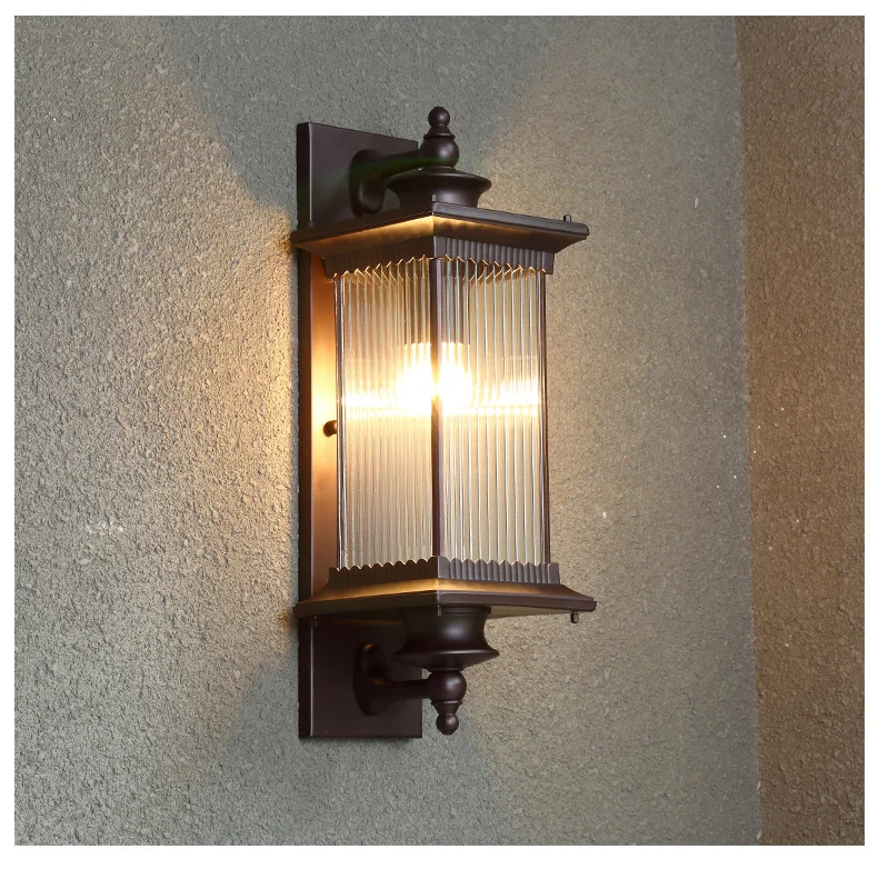 Retro modern simple outdoor waterproof wall lamp courtyard balcony living room corridor villa LED wall lamp