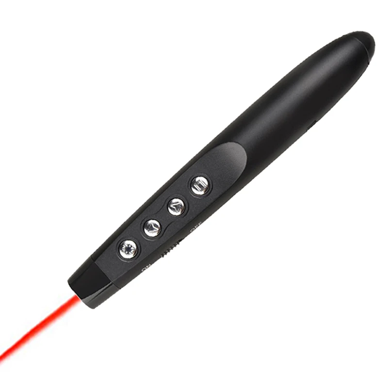 Pointeur Powerpoint Laserpointer Presentation Laser Pointer USB Presenter Wireless for PPT Clicker Slide with AAA battery
