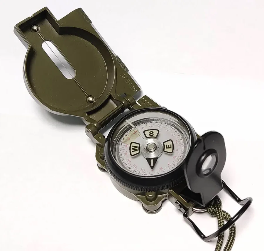 2023 Lensatic Compass set,Glow in Dark Orienteer Magnetic Compass Outdoor Mini Compass