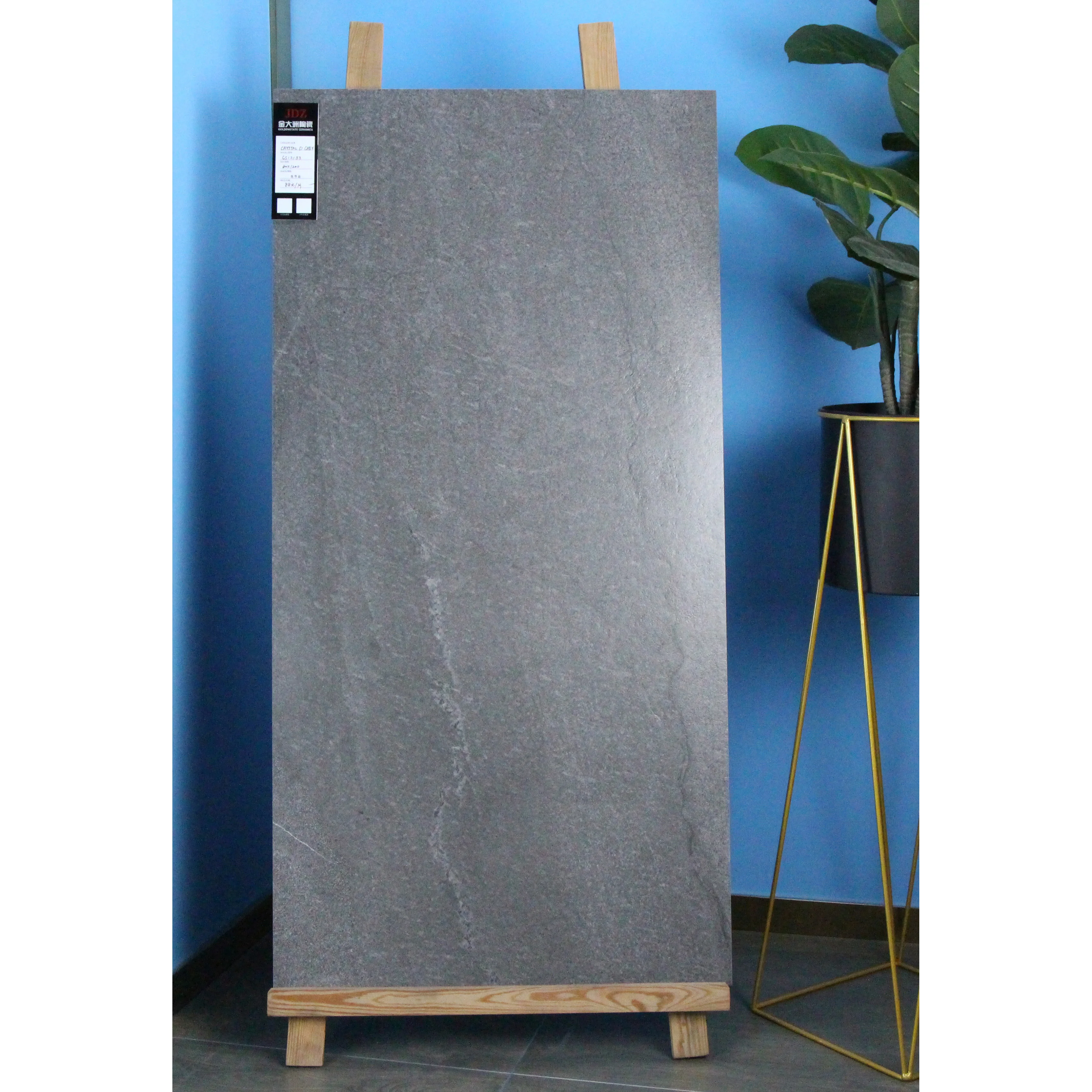 
IMATITION Rucsitc Porcelain Floor Tiles Grey Spanish Design Marble 600X1200 CRYSTAL DARK GREY 