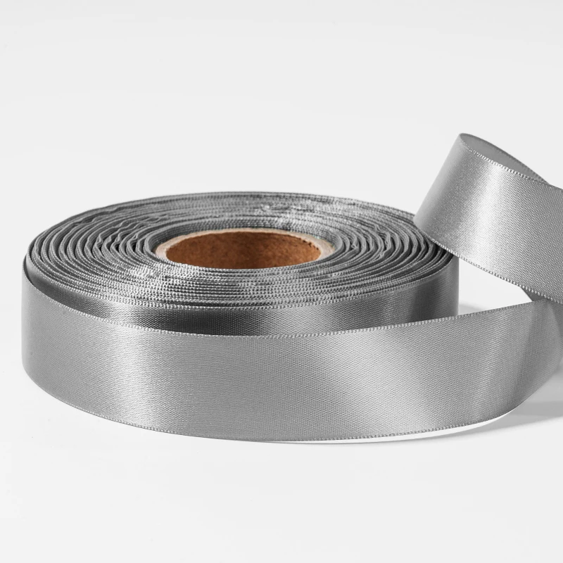 6mm-50mm single face recycle polyester satin ribbon wholesale color ribbon for decorating gift boxes packaging