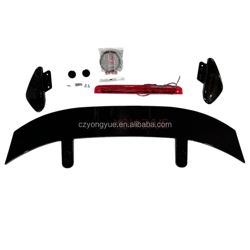 Universal Hatchback Roof Spoiler with Lamp Car Cars Lip Back Boot Rear Trunk Spoiler Universal Wing for Hatch Back Auto