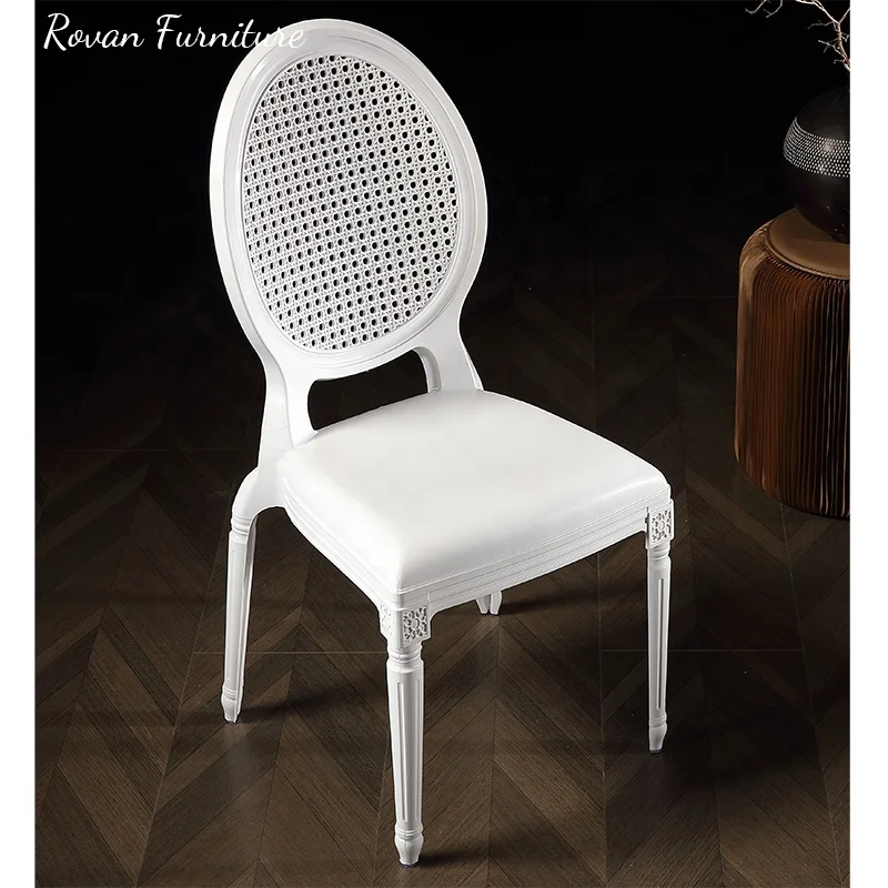 Round back resin hollow design pp  wedding plastic chair outdoor louis mesh white used princess bella chair