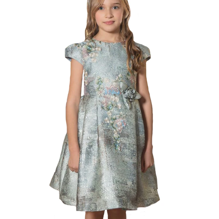 New Boutique Children Girl Fashion Dress Wholesale Baby Girl Evening Party Dress