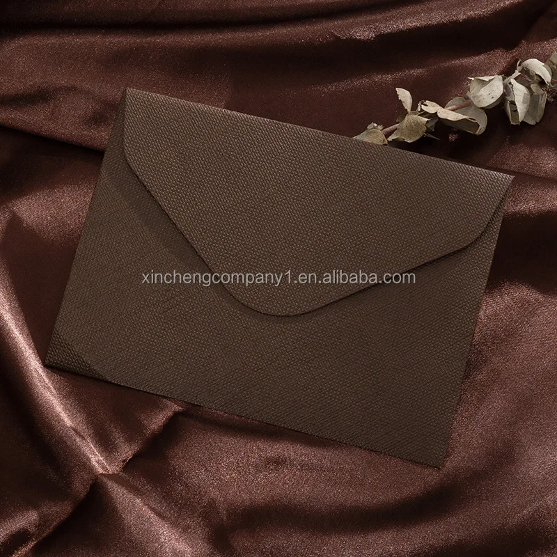 Custom Gold Foil logo design paper cardboard wedding invitation gift card velvet envelope