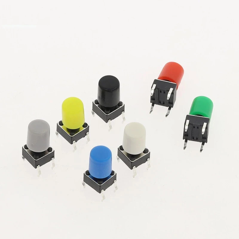 Free shopping 7 Color Plastic Cap Hat Kits G62 for 6*6mm Tactile Push Button Switch Lid Cover