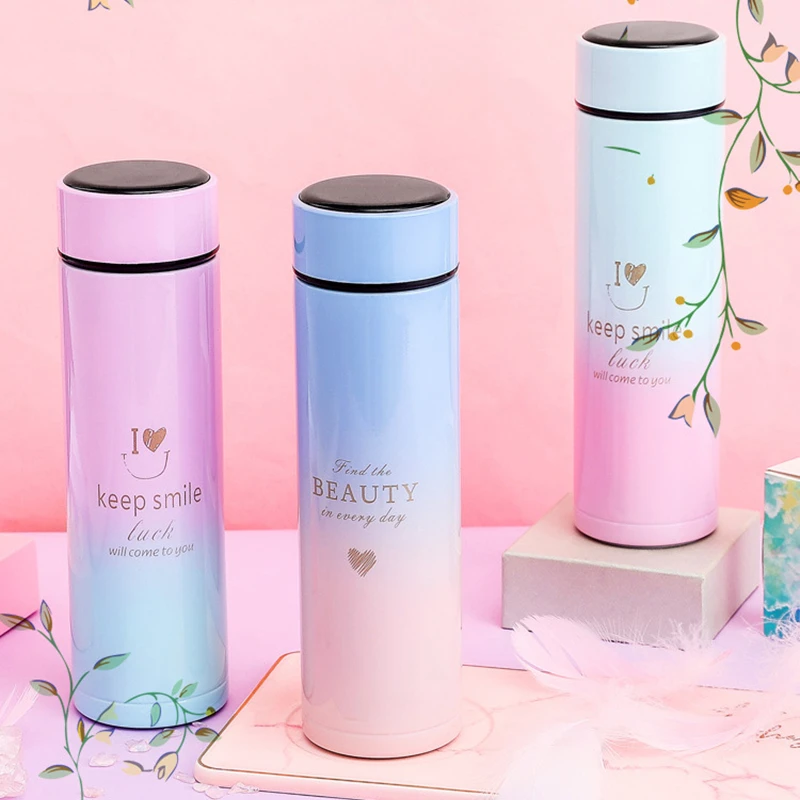 Dropshipping 500ml smart cupped self cleaning uvc water bottle vacuum cup smart display car smart cup holder