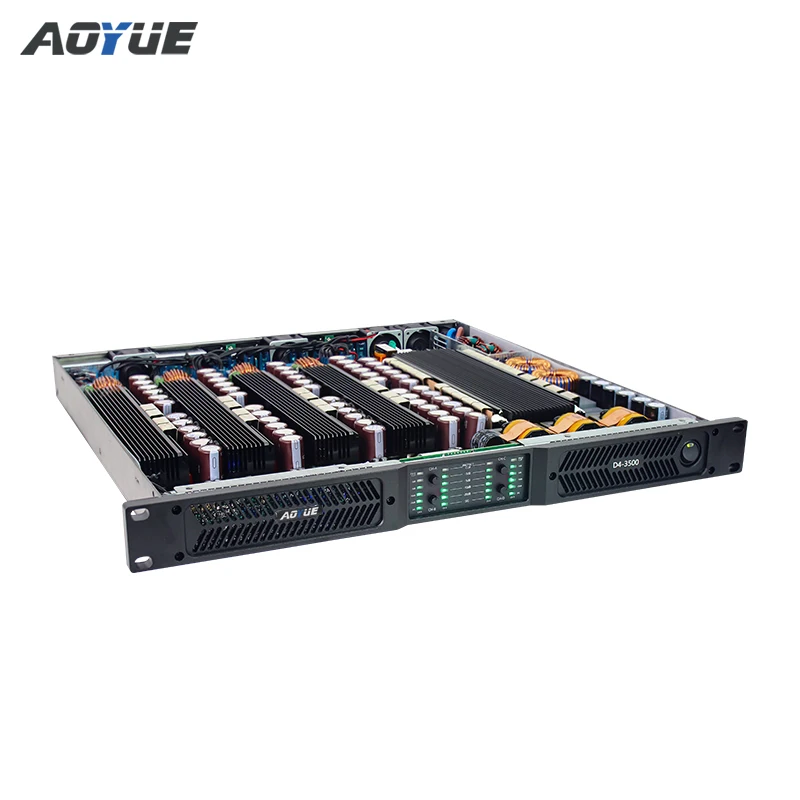 D4-3500 GaN 2 ohm 4 channels 1u class d  3500w power amplifier