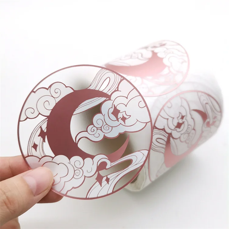 Label Vinyl Logo Stickers Waterproof Label Popular Round Clear Transparent Plastic Label Printing Custom Waterproof Vinyl Logo S