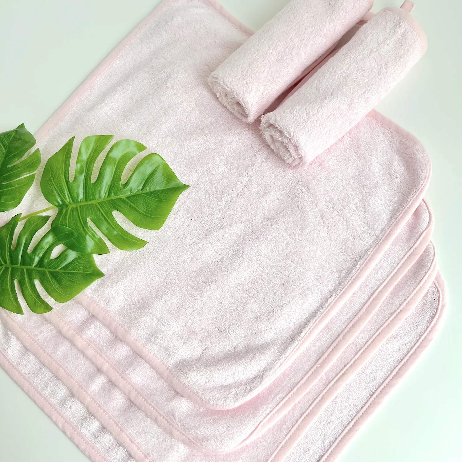 Super Soft Kids Towel 8%microfiber 500gsm Baby Washcloth 92% Bamboo Gift Square Babies Plain Hotel Knitted for Boys Girls
