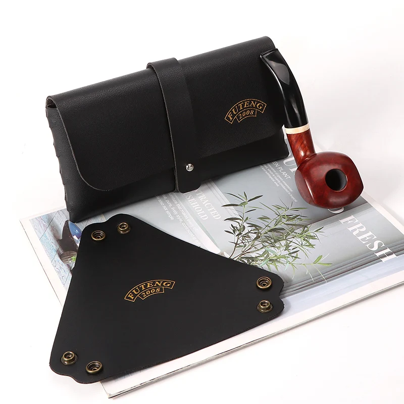 Wholesale Tobacco Pouch Case Bag PU Leather Pipe Cigarette Holder Smoking Paper Holder Case Portable Tobacco Storage Bag